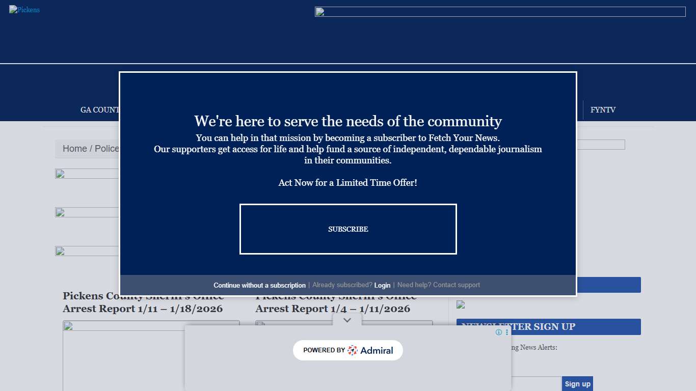 Arrest Reports Archives - PickensPickens